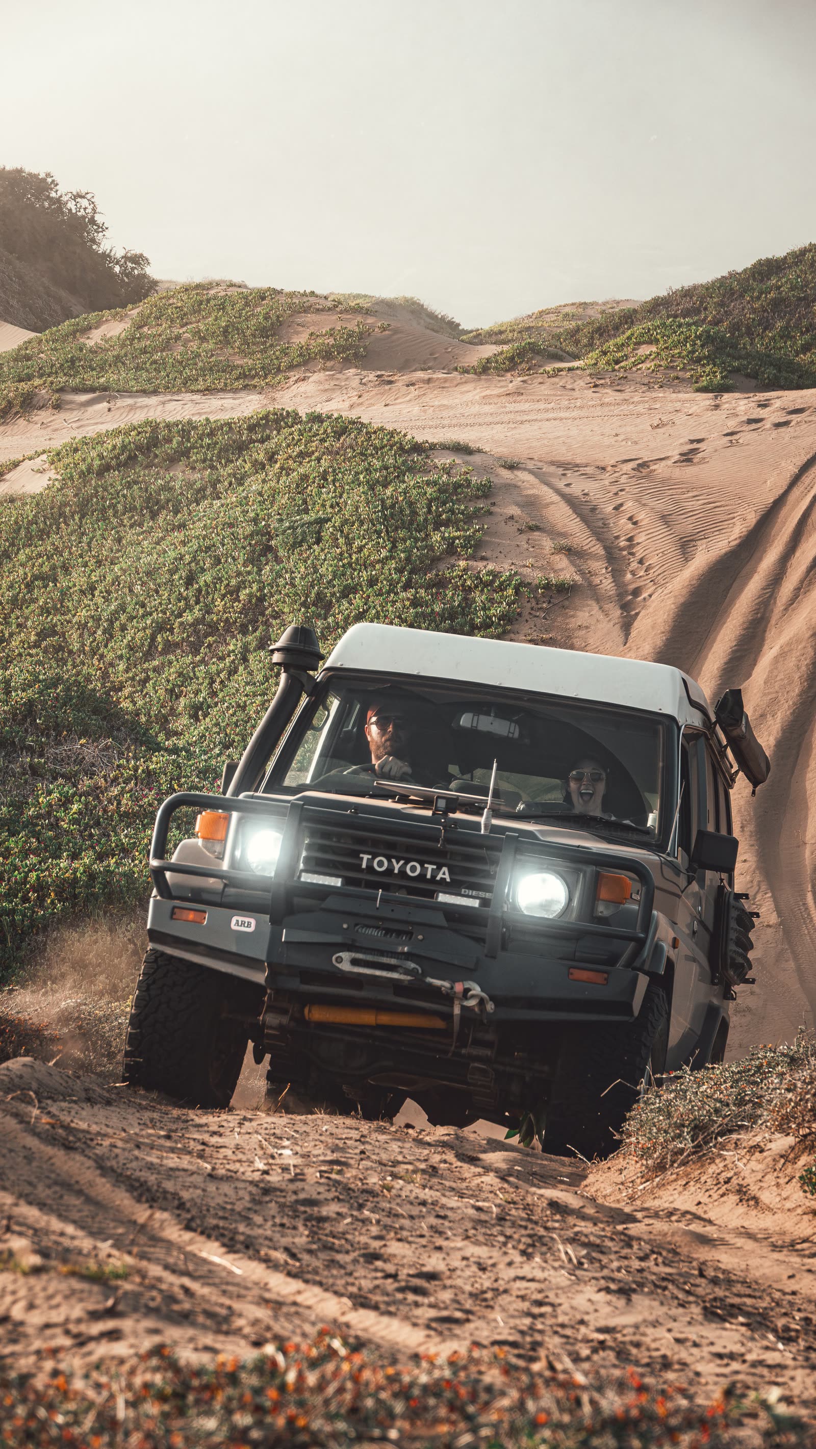 A Legends Overlanding vehicle on a desert trail in Baja California Sur